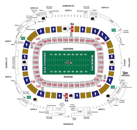 M&T Bank Stadium Diagrams | Baltimore Ravens – baltimoreravens.com