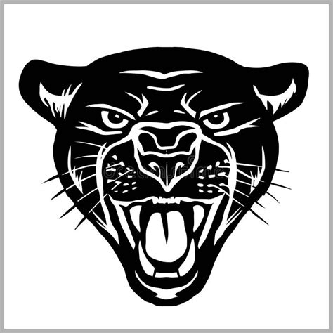 Black Panther - on White Background. Stock Vector - Illustration of black, claw: 81371073