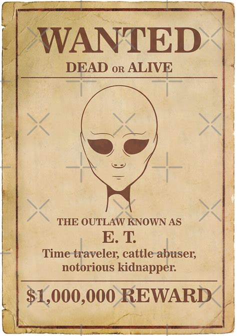 "Alien Wanted Poster" by William Fehr | Redbubble