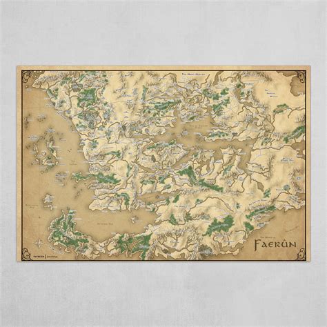 James Nalepa - Parchment Faerun World Map