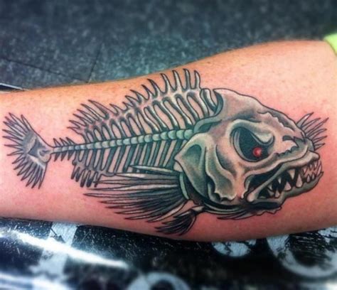 Skeleton Fish Tattoos – Tattoo Ideas Center | Tattoos, Sleeve tattoos, Forearm band tattoos