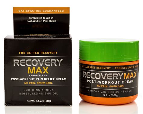 RecoveryMax – Post-Workout Cream – Accelerates and Intensify Recovery - Reduce Lactic Acid ...