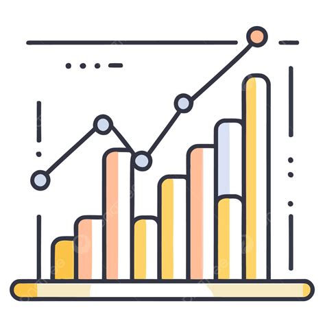 Grafik Linier Vektor Visualisasi Data, Ikon Garis Yang Menggambarkan Grafik Garis Pada Latar ...