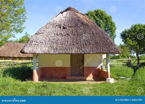 Old Rural House With A Straw Roof Royalty Free Stock Images - Image: 27027809