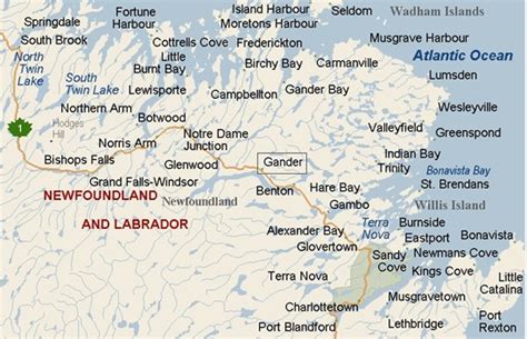 Gander, Newfoundland Area Map & More