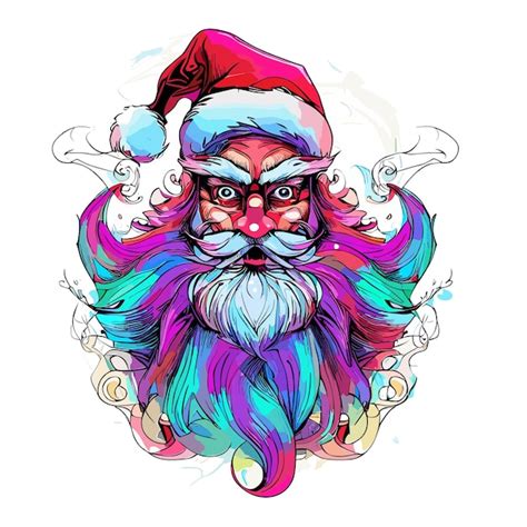 Premium Vector | Santa's vibrant yuletide adventure