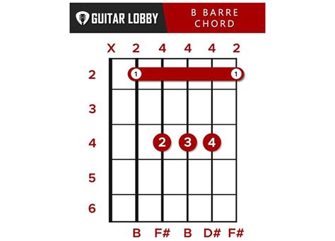 B Guitar Chord Guide: 9 Variations & How to Play - Guitar Lobby