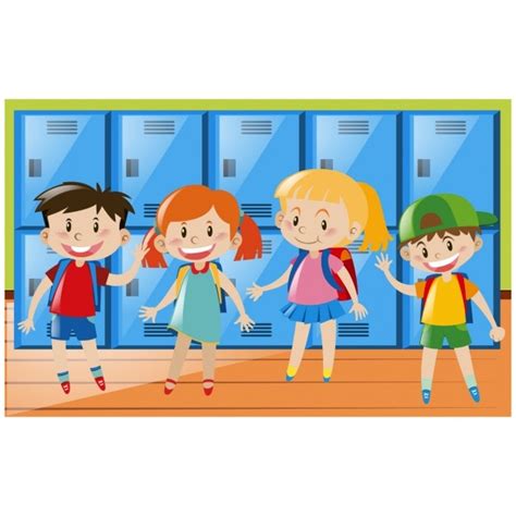 Kids at school background | Free Vector