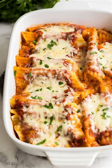 Three Cheese Manicotti recipe - The Recipe Rebel