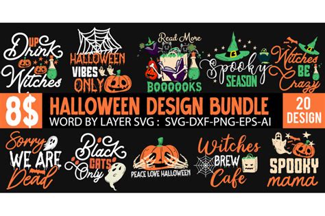 Halloween SVG Bundle , Halloween Vector T-Shirt Bundle By Rana Creative | TheHungryJPEG