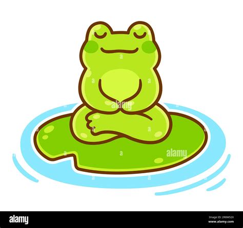 Happy frog lily pad Cut Out Stock Images & Pictures - Alamy