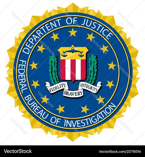 Fbi seal Royalty Free Vector Image - VectorStock