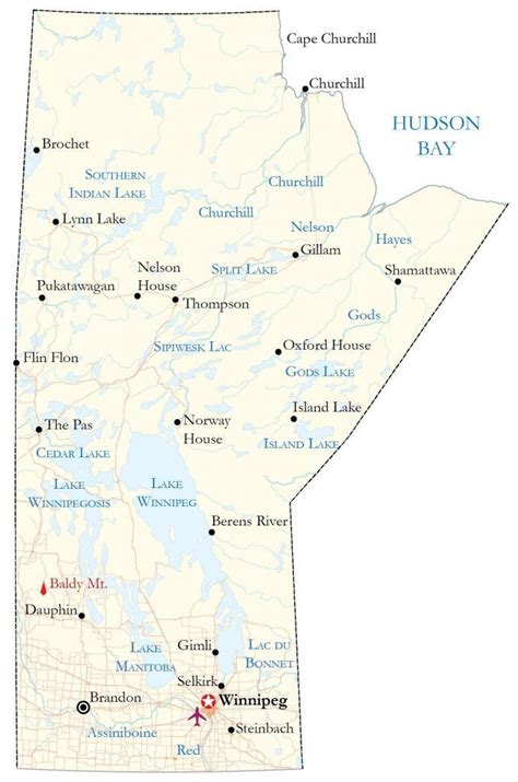 Manitoba Map - Cities and Roads - GIS Geography