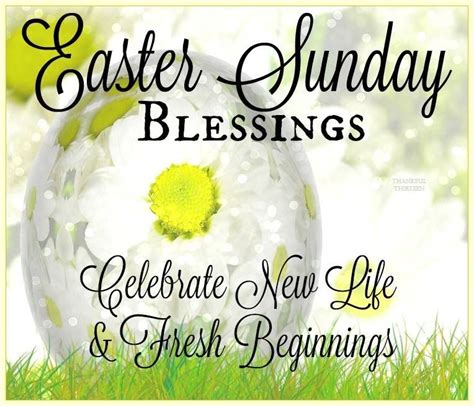 an easter card with the words, easter sunday blessings celebrate new life and fresh beginnings