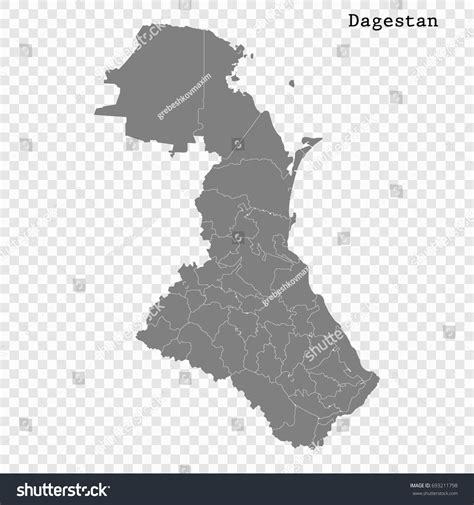 High Quality Map Dagestan Region Russia Stock Vector (Royalty Free) 693211798 | Shutterstock