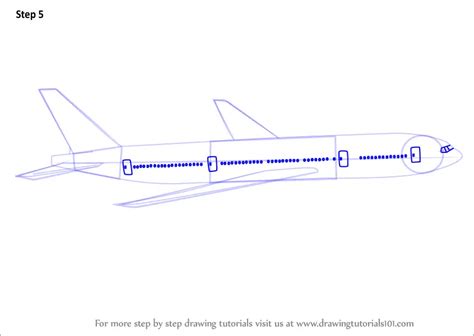 Learn How to Draw a Boeing 777 (Airplanes) Step by Step : Drawing Tutorials