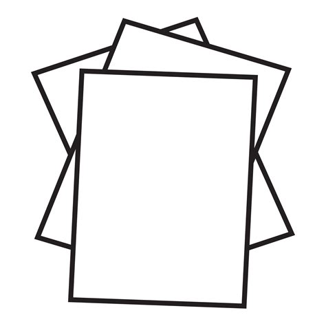 Blank paper icon on white background vector. 2079773 Vector Art at Vecteezy