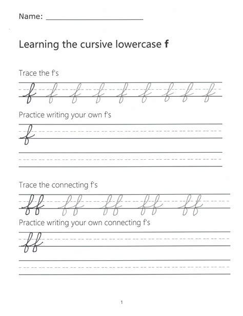 Cursive f – How to Write a Lowercase f in Cursive