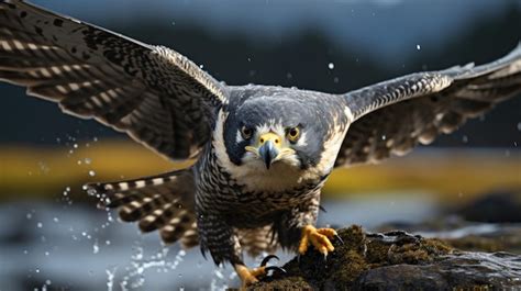 Premium AI Image | Peregrine Falcon Diving