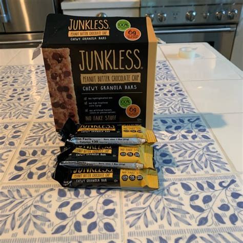 Junkless Foods Peanut Butter Chocolate Chip Chewy Granola Bars Reviews | abillion