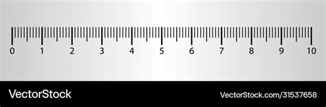 10 centimeters ruler measurement tool Royalty Free Vector