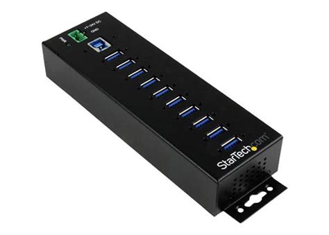 StarTech.com 10 Port USB Hub w/ Power - Industrial - Mountable USB 3.0 ...