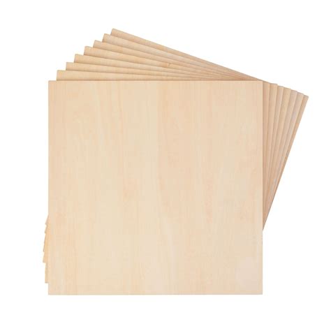 Thin Basswood Sheets, Wood Squares for Crafts 10x10, 3mm Plywood for Laser Cutting, Wood Burning ...