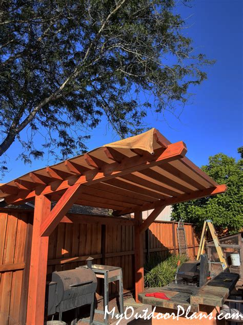 DIY 2 Post Cantilevered Pergola | Free Garden Plans - How to build garden projects