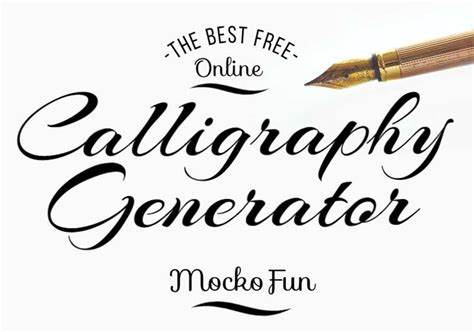 Calligraphy Font Generator - MockoFUN