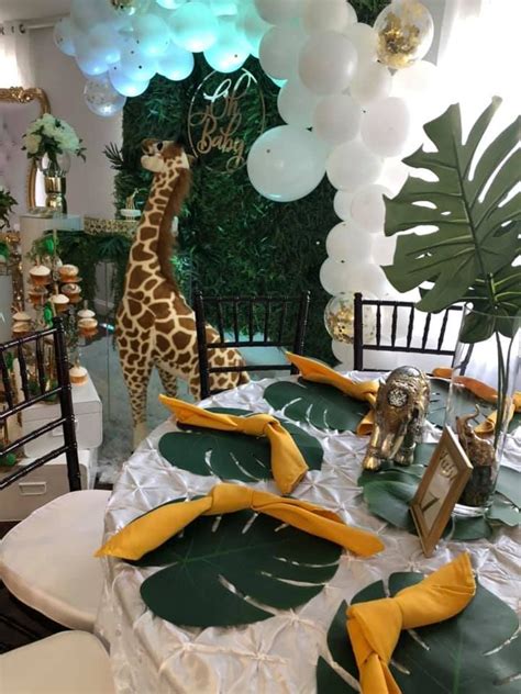 jungle safari baby shower centerpieces - Georgann Lance