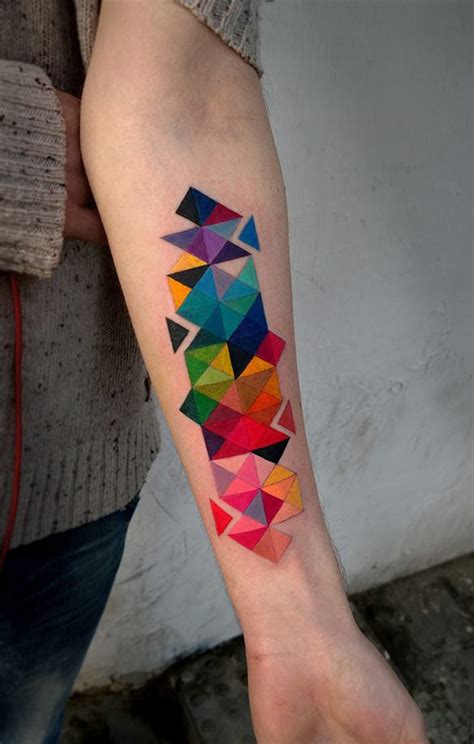 Colorful Geometric Tattoo