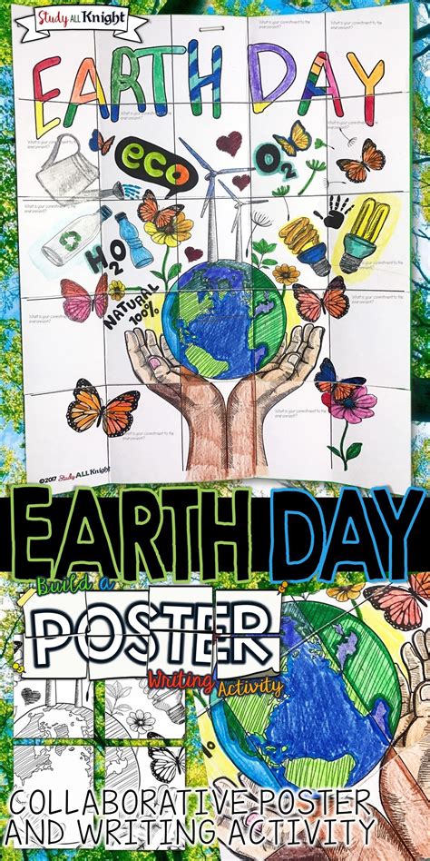 Earth Day, Collaborative Poster, Writing Activity, Group Project | Writing activities, Earth day ...