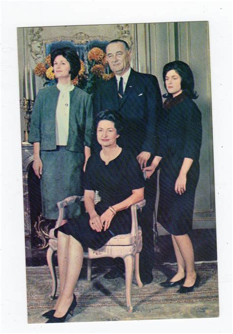 Chrome postcard. America’s first family. President Lyndon B and Mrs ...