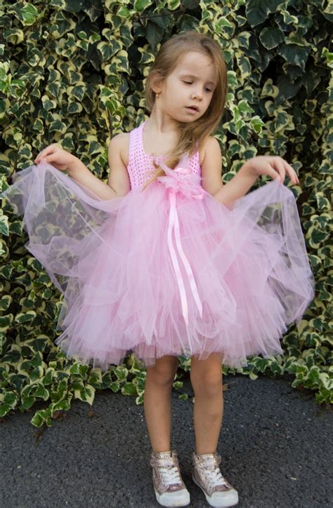 Light Pink Tutu Dress With Lacy Stretch Crochet Bodice. Tulle - Etsy