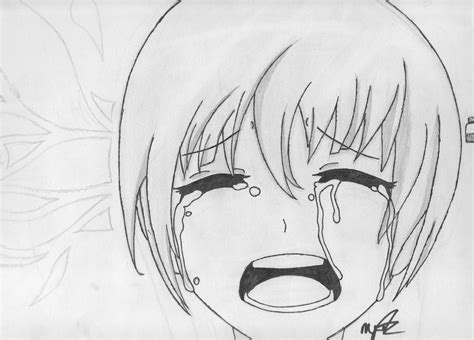 Anime Girl Crying Sketch by mikhell1 on DeviantArt