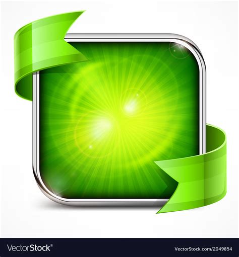 Square green icon Royalty Free Vector Image - VectorStock