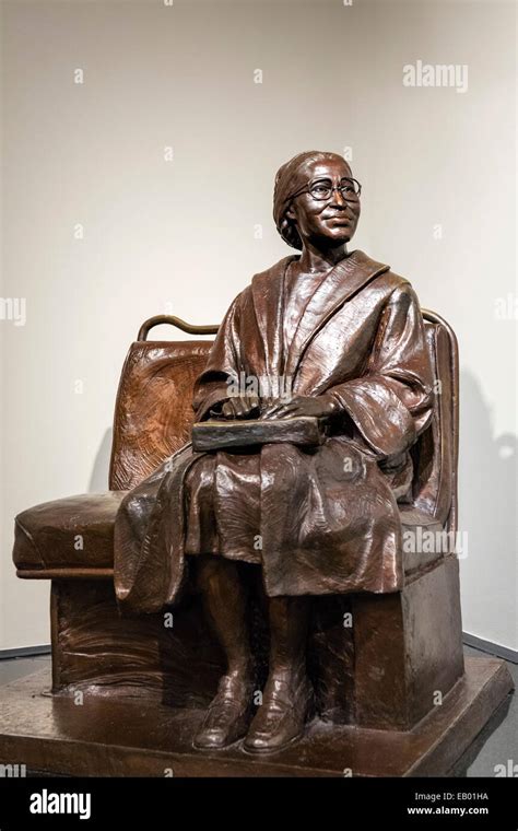 Sculpture of Rosa Parks in the Rosa Parks Museum and Library Stock ...