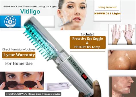 Buy INDETOUCH Photo-therapy Narrow Band UVB for Psoriasis Vitiligo Eczema Dandruff/Full Set with ...