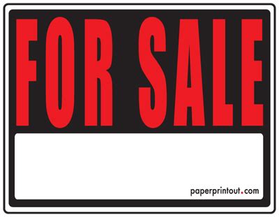 For Sale Signs - Free Printable For Sale Sign Templates