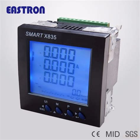 4 20mA Output SMART X835 AO Three Phase 96*96mm Multi function Smart Power Meter Panel Mounted ...