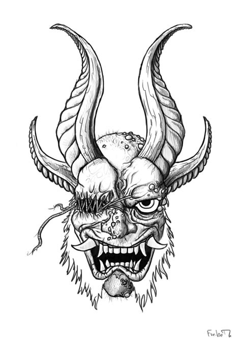 Oni Mask Drawing at GetDrawings | Free download