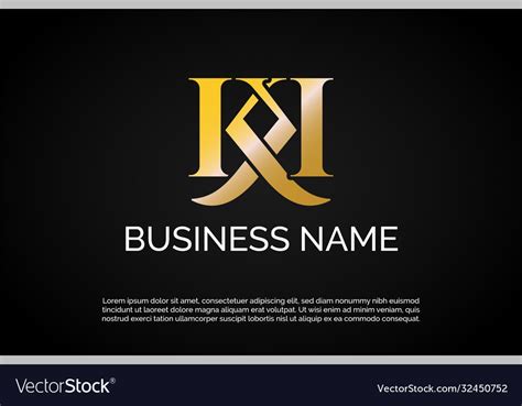 K monogram logo template Royalty Free Vector Image