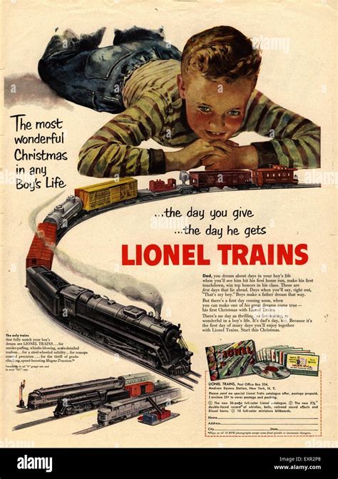 1950s USA Lionel Trains Magazine Advert Stock Photo - Alamy