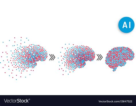 Artificial intelligence brain Royalty Free Vector Image