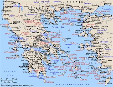 Map of Ancient Greece - Free Printable Maps