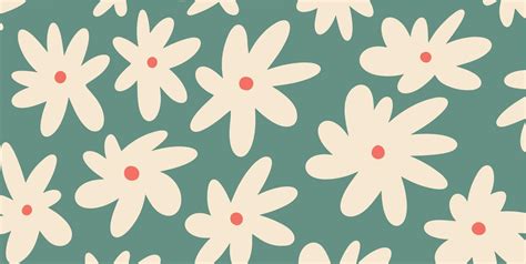 Groovy Abstract Daisy Flowers background. Retro 70s - 60s Hippie ...