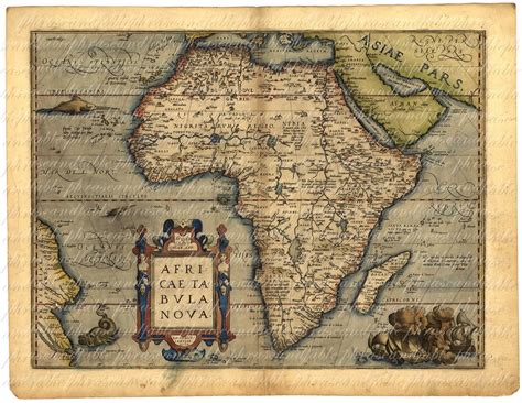 Map Of Africa From The 1500s 034 Ancient Old World Cartography