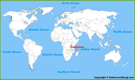 Comoros location on the World Map - Ontheworldmap.com