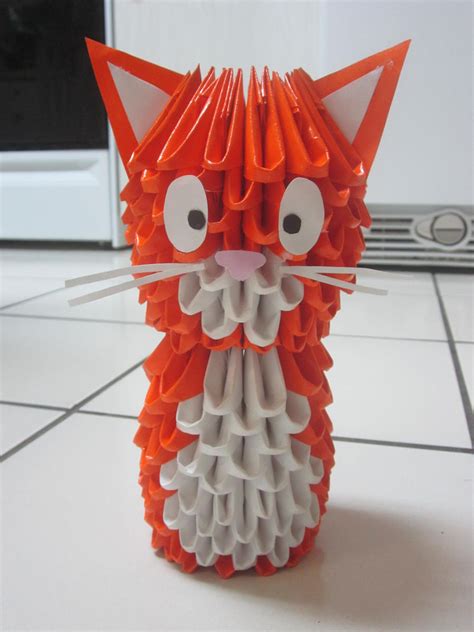 3D Origami Cat by Duskysunset on DeviantArt