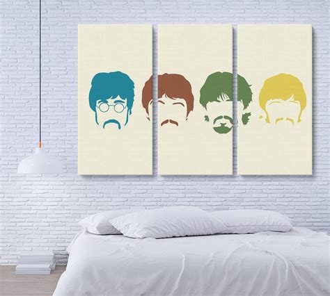 The Beatles Pop Art Canvas Wall Art Framed Print | Etsy